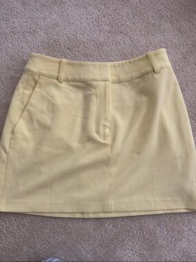 Favorite Daughter Pale Yellow Mini Skirt